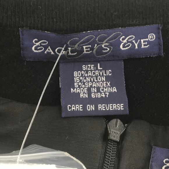 Eagle's Eye 2 Piece Floral SILK Open Front Sweater & Sheath Dress Black Large - Picture 5 of 11